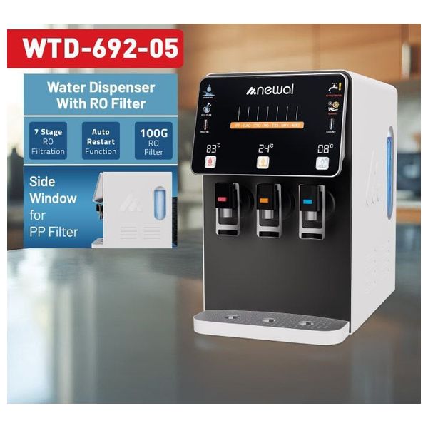  Newal WTD-692-05 - Water Dispenser With Refrigerator - Silver 