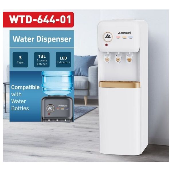  موزع مياه نوال مع حجرة تخزين WTD-644-01 - أبيض 
