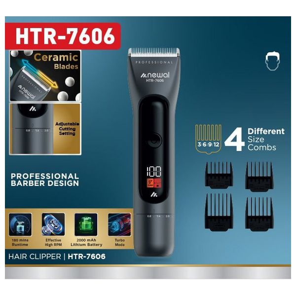 Newal HTR-7606 - Men's Grooming -  Black