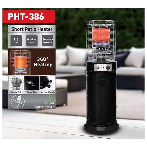  Newal PHT-386 - Gas Heater - Black 