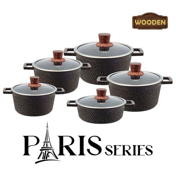 Zio ZCS-7150 - Cookware Set - 5 piece - Brown