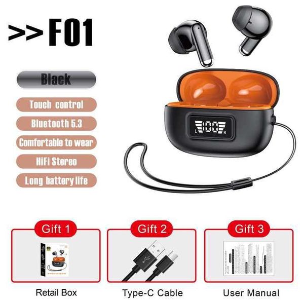 Wireless Headphone In Ear F01 - Black