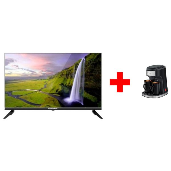  شاشة جوسونيك 32-انج فئة GRMS-5032 - سمارت - HD - 50Hz- LED + ماكنة صنع القهوة جوسونيك - GCM-858 - اسود 
