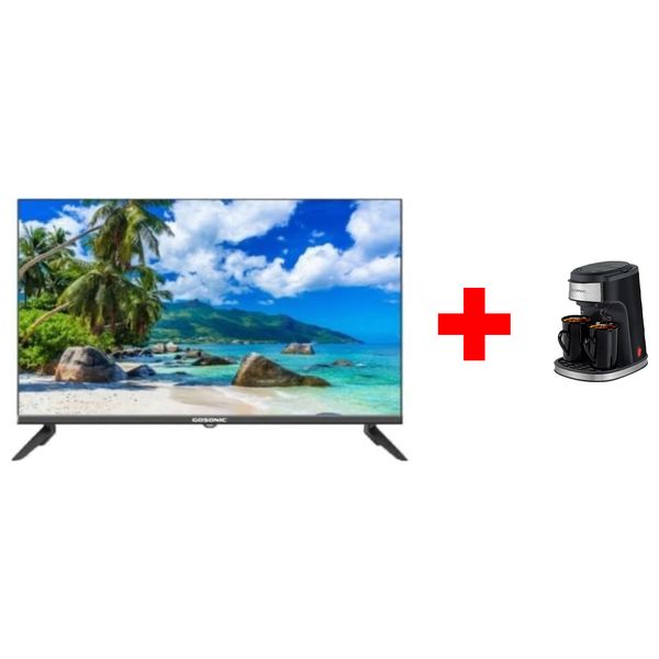  شاشة جوسونيك 32-انج فئة GRMS-5032 - سمارت - HD - 50Hz- LED + ماكنة صنع القهوة جوسونيك - GCM-858 - اسود 