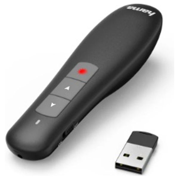  HAMA Pointer - Presentation Remote - Air Mouse - USB - Black 