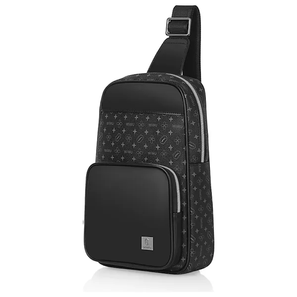 WiWU - CrossBody Shoulder Bag - fingerprint lock - Water Resistance - Black