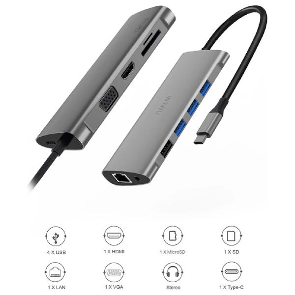  موزع دبليو اي دبليو 11 في 1 - يو اس بي سي - Alpha A11312H 