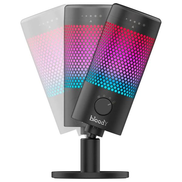  مايكرفون بلودي - GM50Pro - يو اس بي - اضاءة RGB - اسود 
