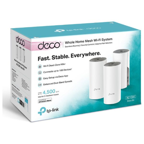  TP-Link AC1200 Deco E4 - WiFi Range Extender - 3 Pieces 