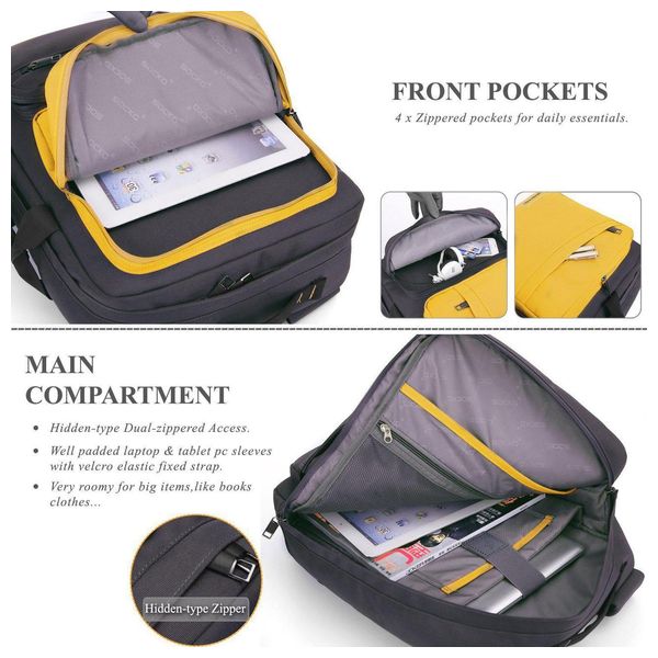  SOCKO 668 - laptop Backpack - Yallow 