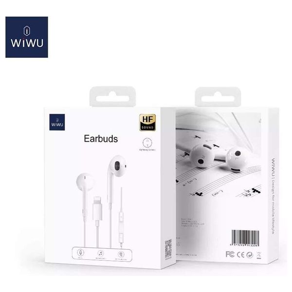  سماعة بلوتوث داخل الاذن دبليو اي دبليو يو - Earbuds Lightning  - ابيض 