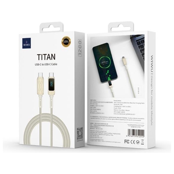  WiWU - USB-A to USB-C Cable - 1.2m - 66W - Gold 