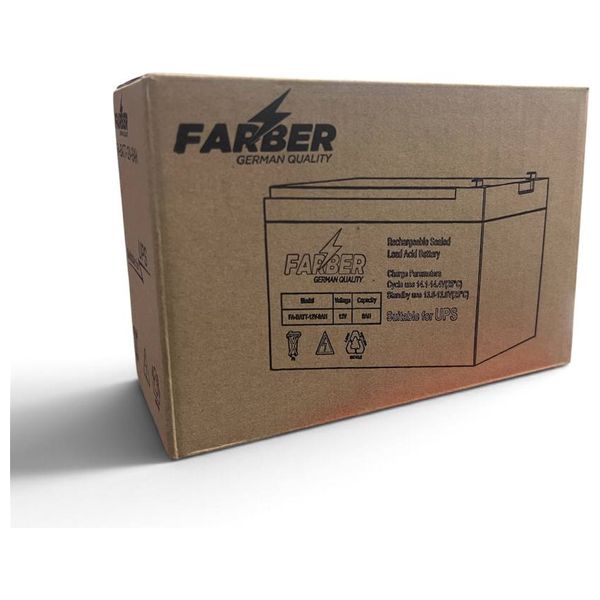  بطارية يو بي اس فاربر - FA-BATT-12V-9AH - 12 فولت - 9 أمبير/ساعة - أسود 