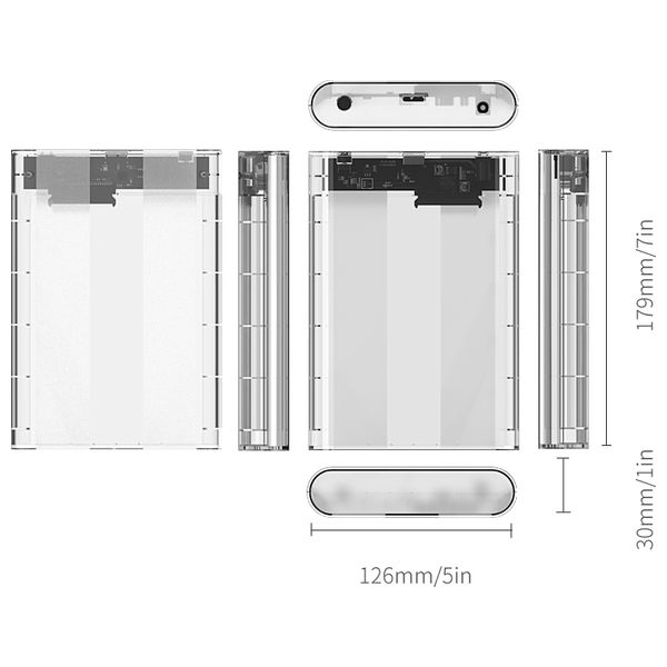  ORICO 3139U3-SL - Hard Drive Cover - Silver 