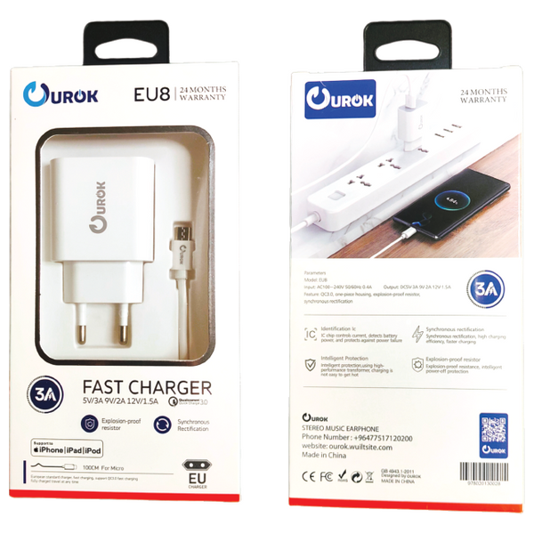  Ourok - Charger - 3A - White 