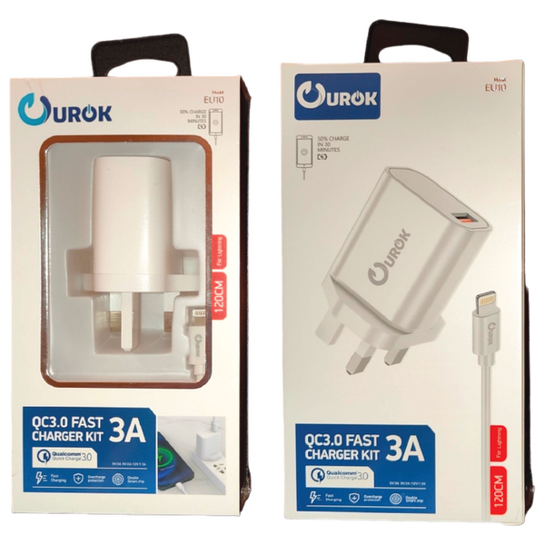  Ourok EU10 - Wall Charger - 3A - 1 Ports - White 