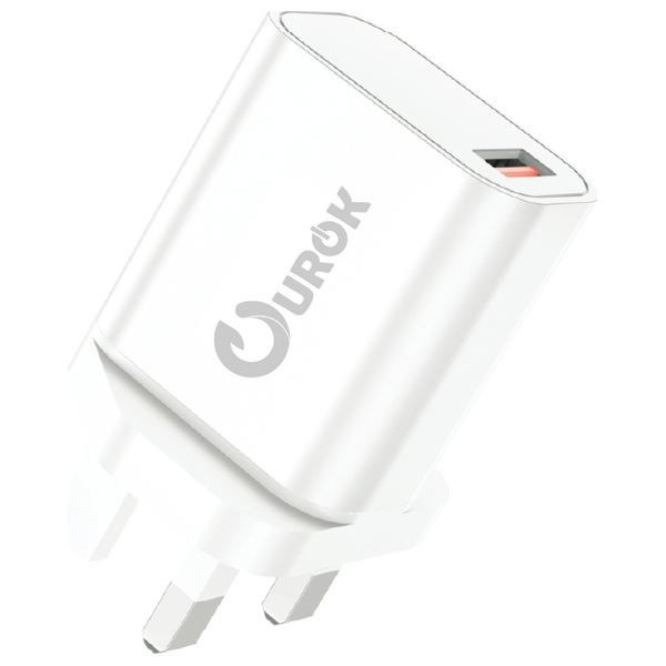  Ourok EU10 - Wall Charger - 3A - 1 Ports - White 