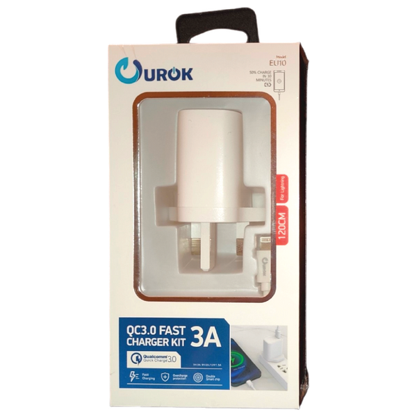  Ourok EU10 - Wall Charger - 3A - 1 Ports - White 
