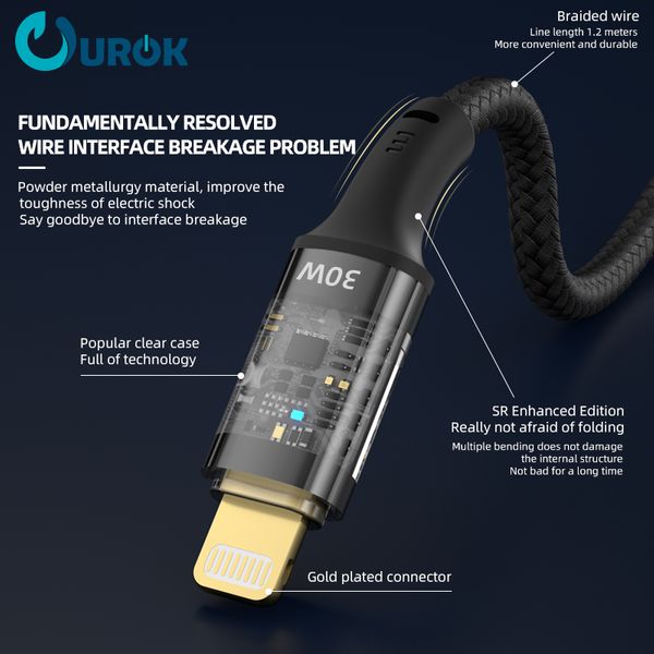  Ourok ZC-DX05 - Cable USB-C To iPhone - 1.2 m 