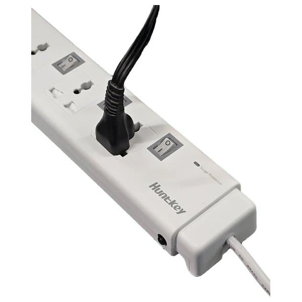  Huntkey SZC502 - Surge Protector Power Strip - 5 Socket - Pearl White 