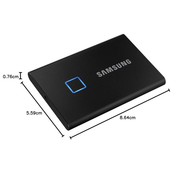 Samsung T7 Touch - SSD External Hard Disk - 1 TB - Black