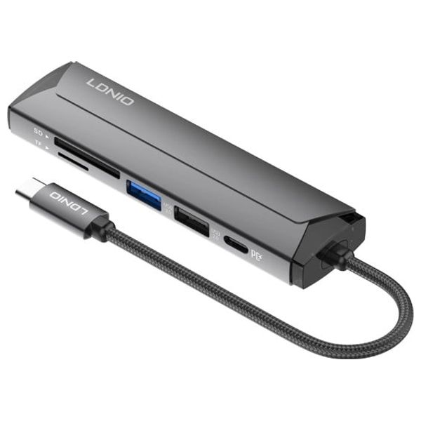  لدنيو DS-56H PD100W محطة توصل USB-C 5 في 1 - اللون رمادي 