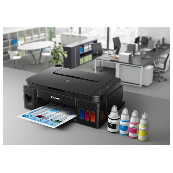 طابعة نافثة للحبر كانون PIXMA G3410 -  الكل في واحد - واي فاي - ملونة - أسود