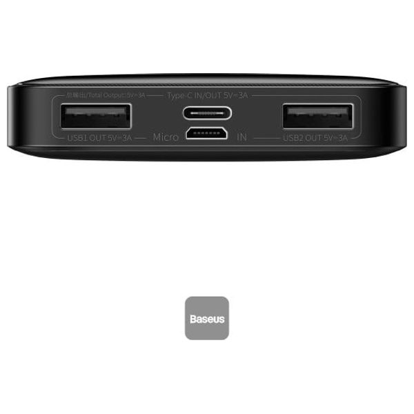  Baseus Bipow - Power Bank - 10000mAh - 15W - Black 