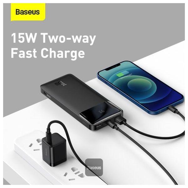 Baseus Bipow - Power Bank - 10000mAh - 15W - Black 