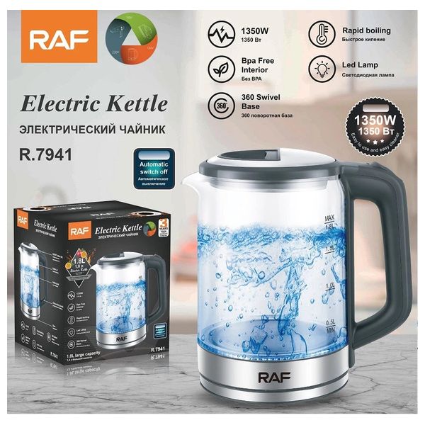  RAF R7941 - Kettle - 1.8 L - 1350W - Black 