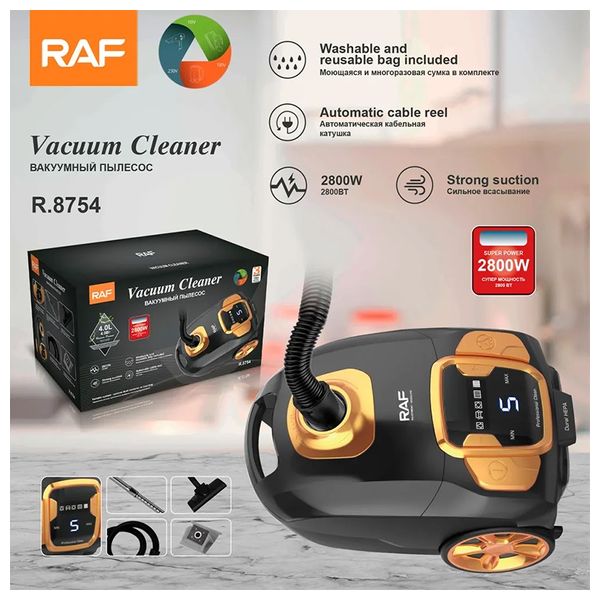  RAF R.8754 - 2800W - Bagless Vacuum Cleaner - Yellow 