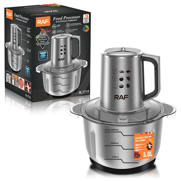  RAF R7711 - Food Processor -1200W -  Silver 