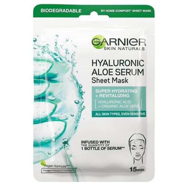  Garnier Hyaluronic Aloe Refresher Paper Face Mask 