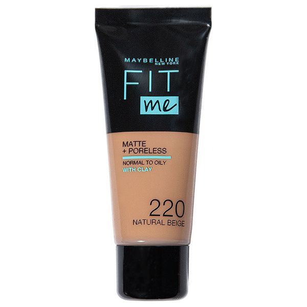  Maybelline Fit Me Matte & Poreless Foundation, 220 - Natural Beige 