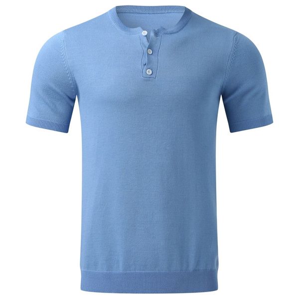  Sinransinya Men's T-shirt Short Sleeve - Blue 