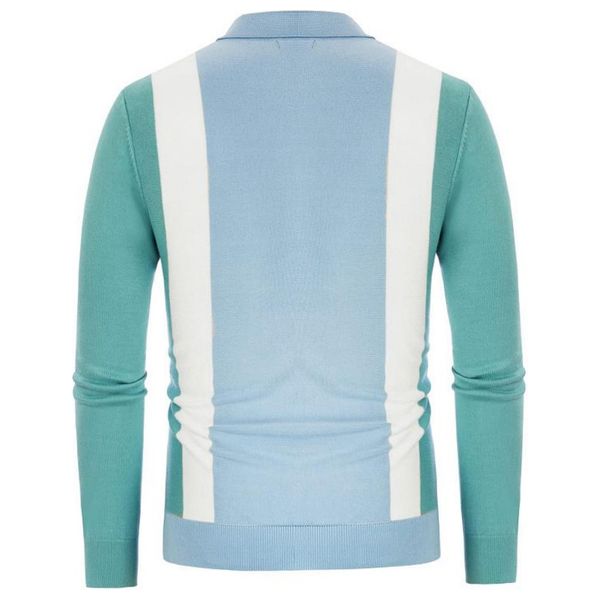  Sinransinya Men's Shirt Long Sleeve - Blue 