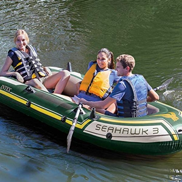 Intex 68380 - Seahawk 3 Inflatable Boat Set with Oars - 3 Person