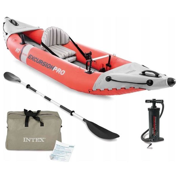  Intex 68303 - Excursion Pro K1 Inflatable Boat Set with Oars - 1 Person 