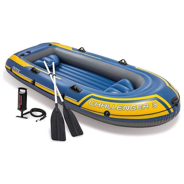  Intex 68370 - Challenger 3 Inflatable Boat Set with Oars - 3 Person 