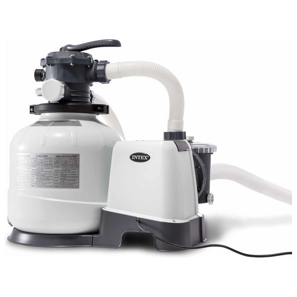  Intex 26356 - Ultra XTR Frame Rectangular Pool Set With Sand Filter Pump - Gray 