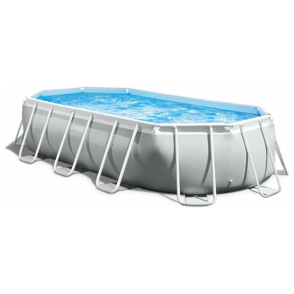  Intex 26796 - Prism Frame Oval Pool - Silver 