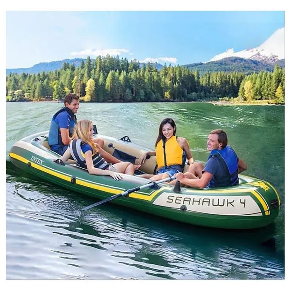  Intex 68351 - Seahawk 4 Inflatable Boat Set with Oars - 4 Person 