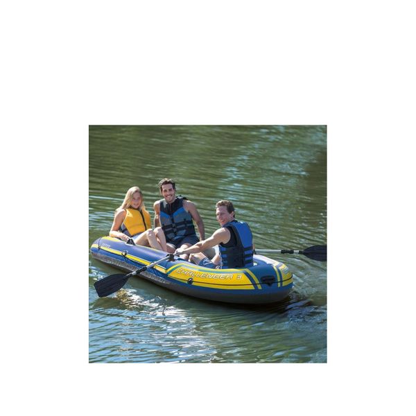 Intex 68370 - Challenger 3 Inflatable Boat Set with Oars - 3 Person