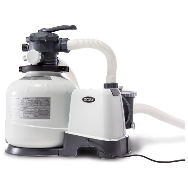  Intex 26374 - XTR Frame Rectangular Pool Set With Sand Filter Pump - Gray 