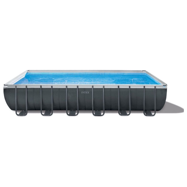 Intex 26364 - Ultra XTR Frame Rectangular Pool Set With Sand Filter Pump - Gray