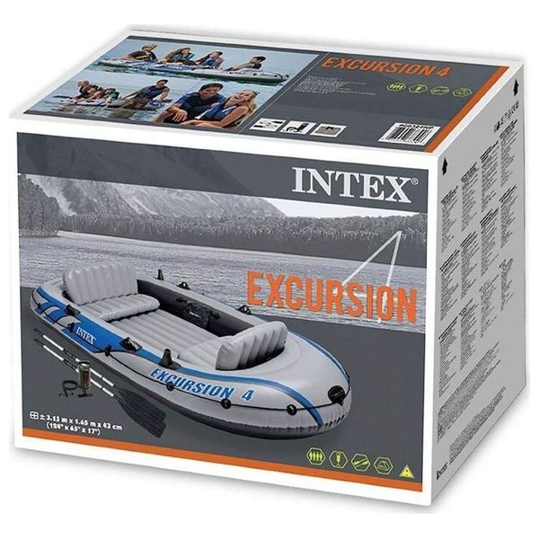 Intex 68324 - Excursion 4 Inflatable Boat - 4 Person