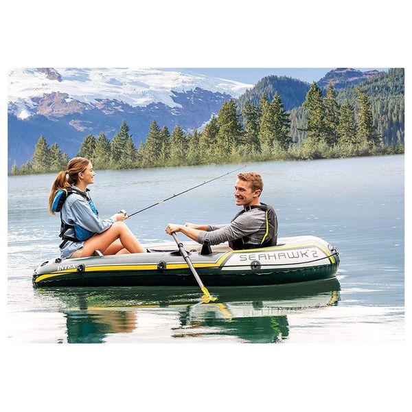  Intex 68347 - Seahawk 2 Inflatable Boat Set with Oars - 2 Person 