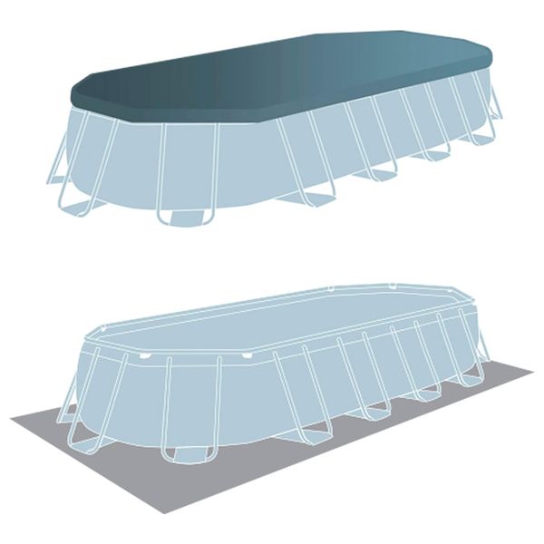  Intex 26798 - Prism Frame Oval Pool - Silver 