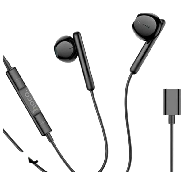 سماعات سلكية هوكو - M93 - بطول 1.2 متر - يو اس بي سي - اسود