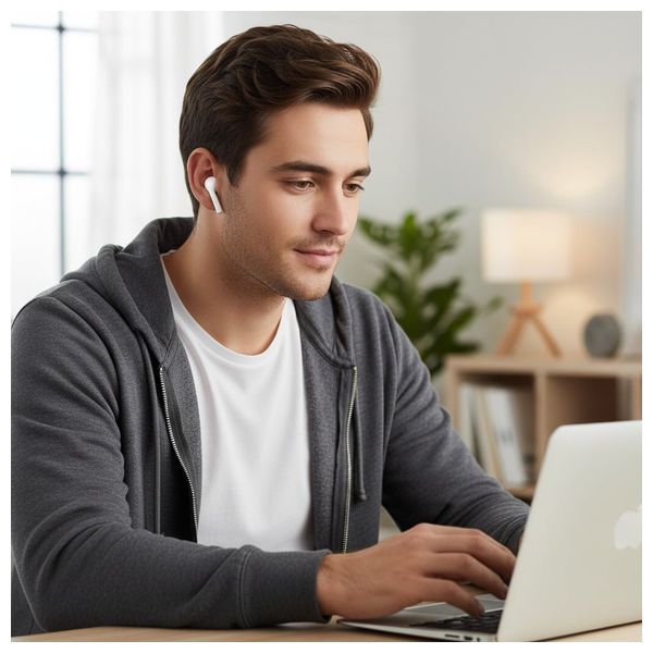  سماعة بلوتوث داخل الاذن هوكو - EW77 - بلوتوث 5.4 - بطارية تعمل لمدة 4 ساعات - ابيض 